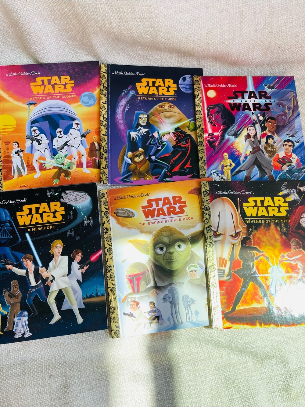 6 Little Golden Kids Books Star Wars Collection
